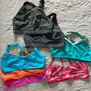 Lot of 7 lululemon sports bras